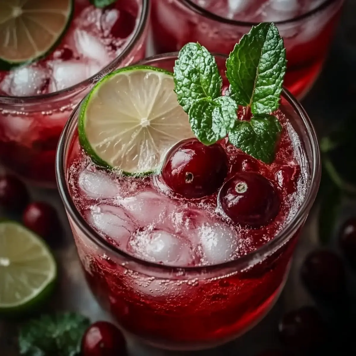 Vanilla Cranberry Crush Mocktail