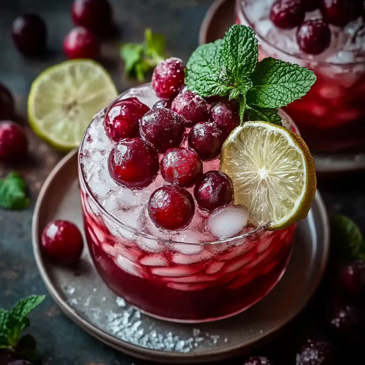 Vanilla Cranberry Crush Mocktail