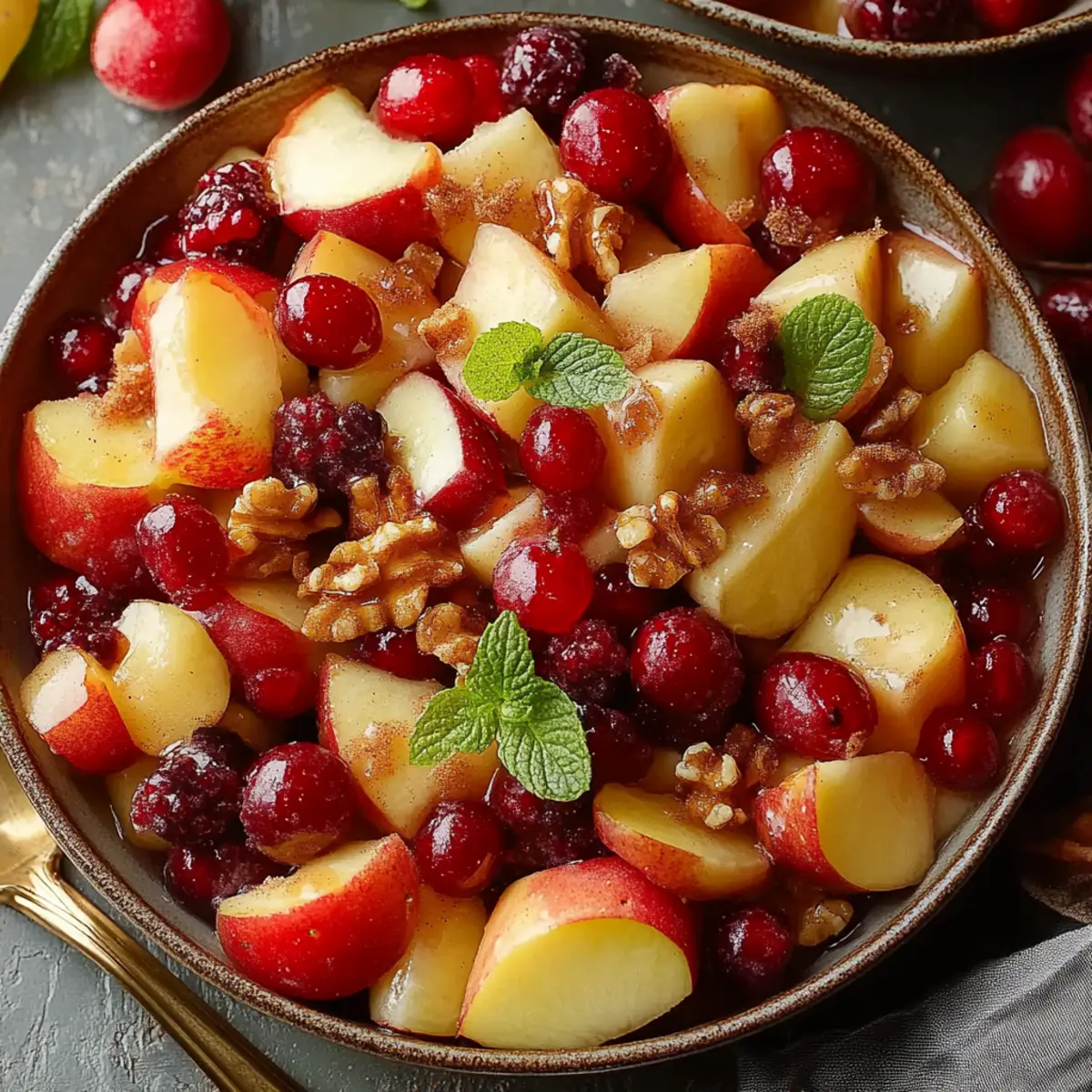 Winter Fruit Salad with Cinnamon Vanilla Dressing