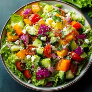 Zesty Crunchy Divorce Salad with Fresh Vegetables