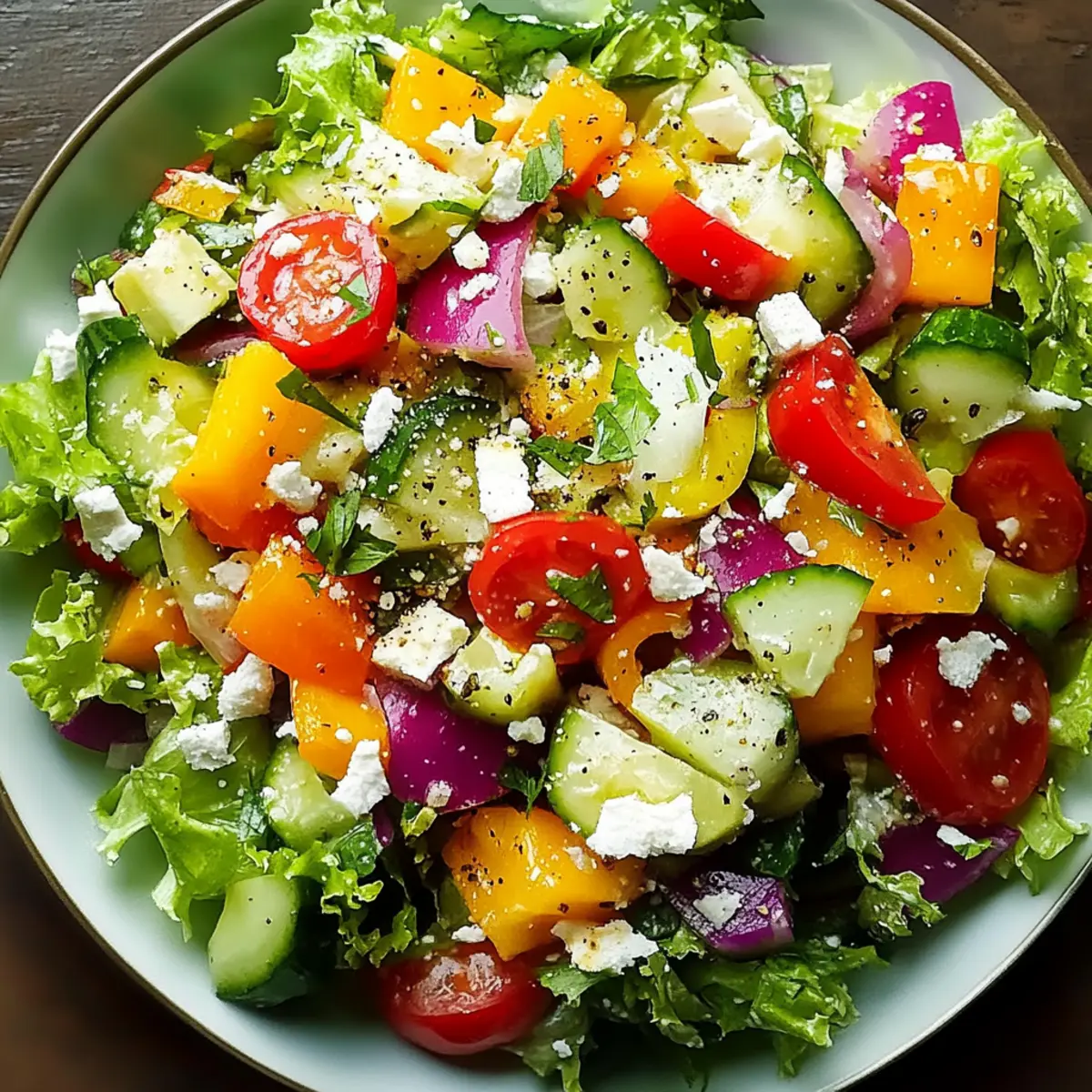 Zesty Crunchy Divorce Salad with Fresh Vegetables
