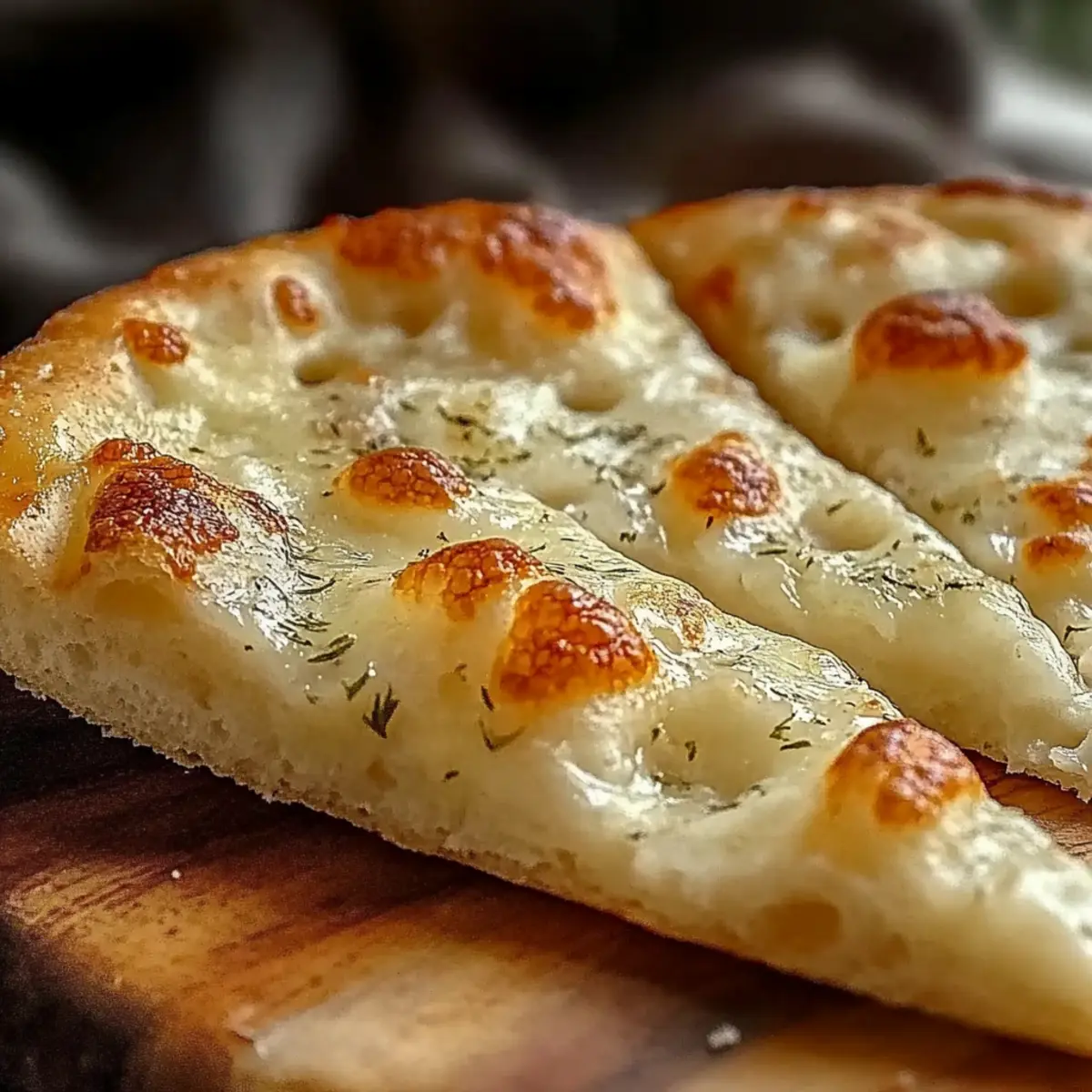 Air Fryer Cheesy Tortilla Garlic Bread