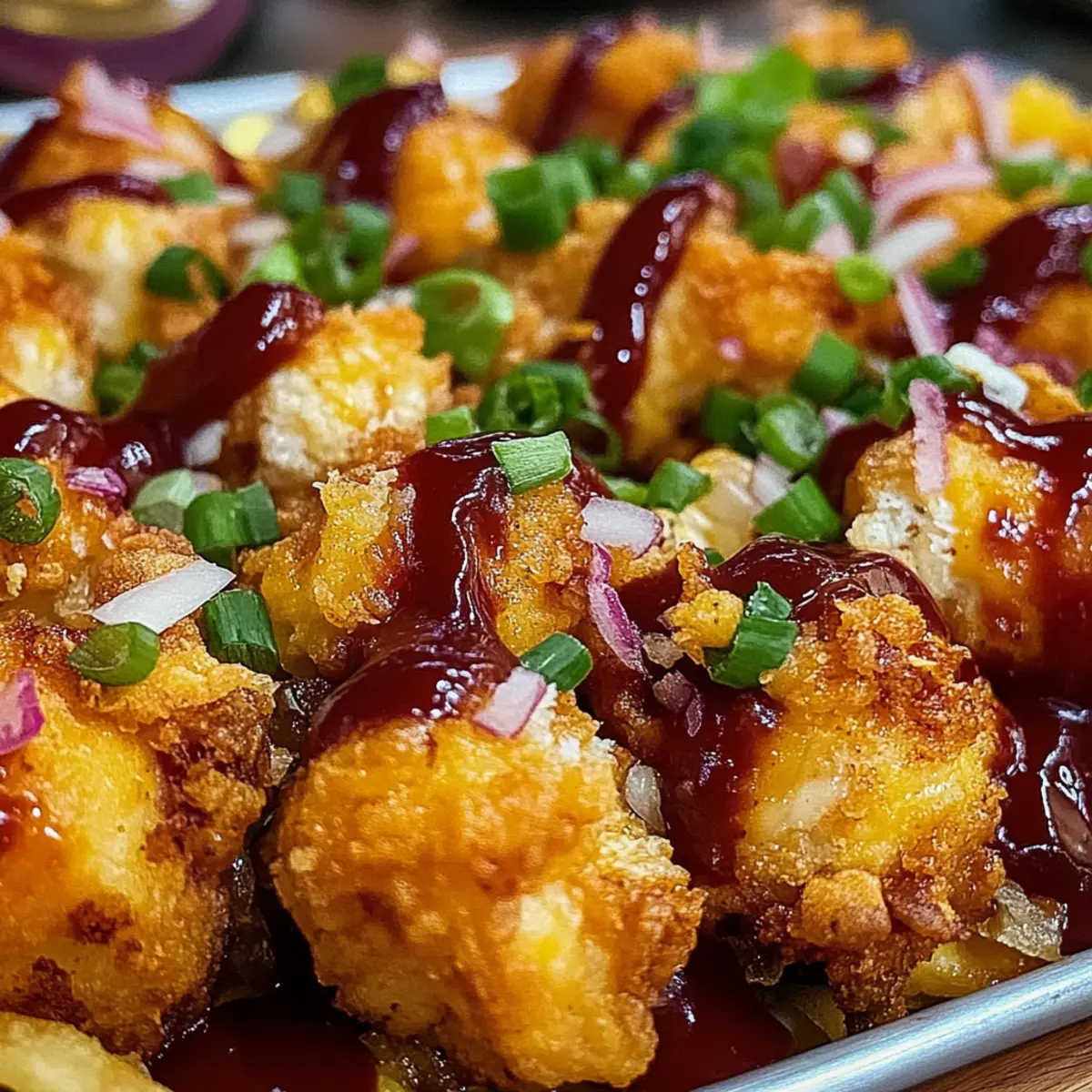 BBQ Chicken Tater Tot Casserole