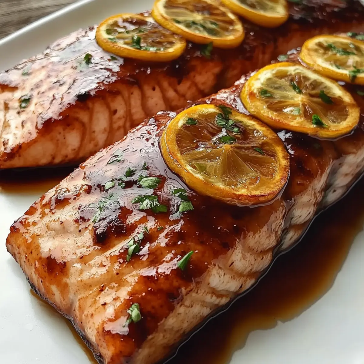 Baked Salmon with Maple Glaze