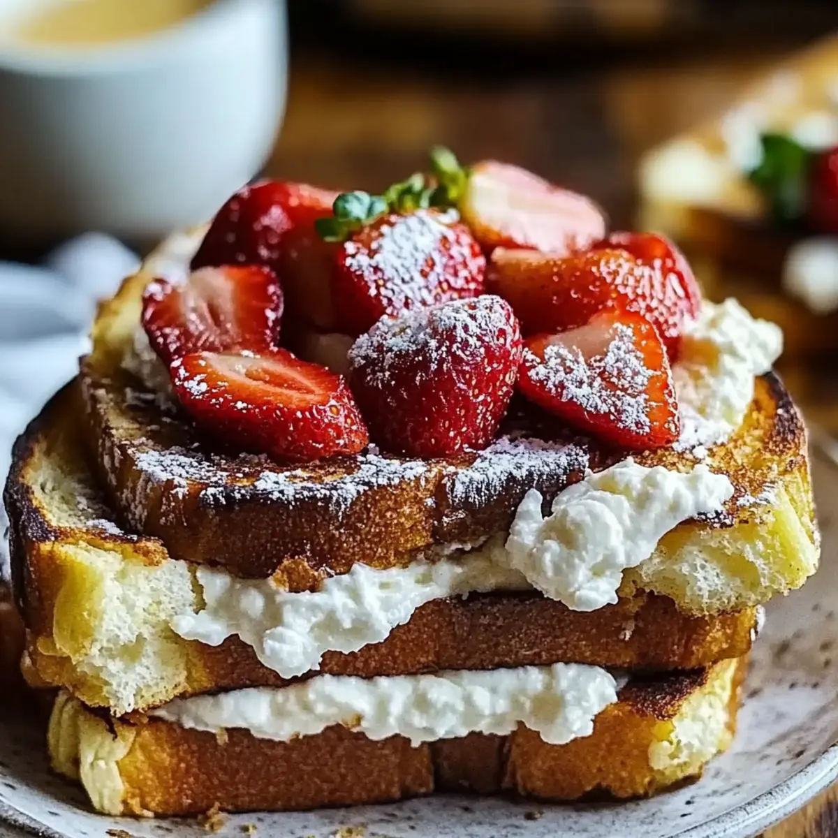 Baked Strawberries and Cream French Toast