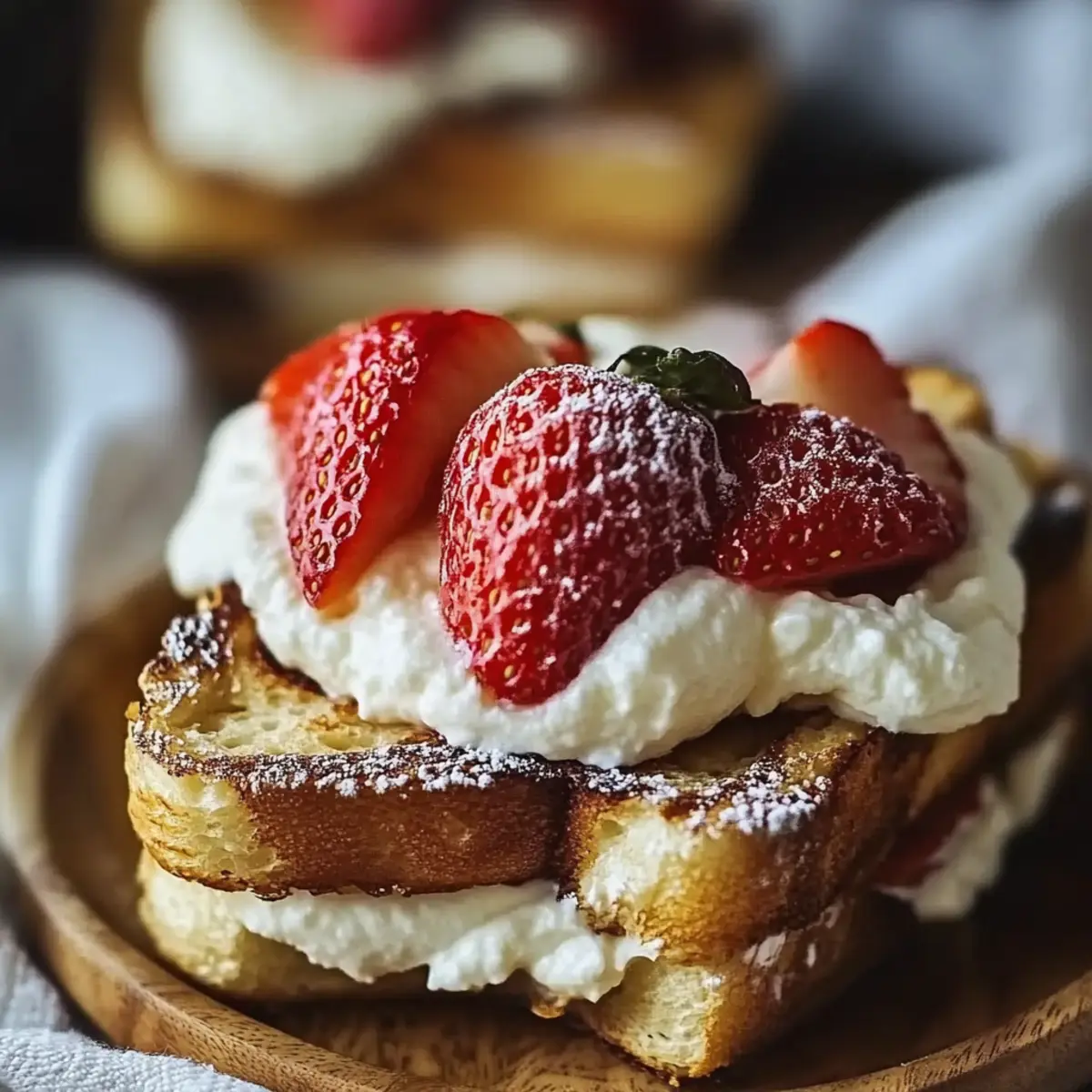 Baked Strawberries and Cream French Toast