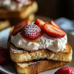 Baked Strawberries and Cream French Toast