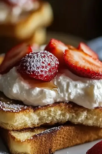 Baked Strawberries and Cream French Toast