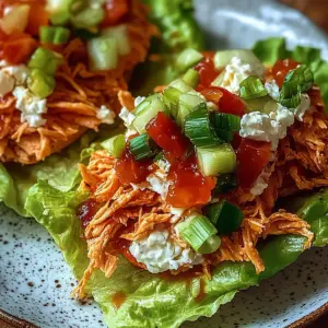 Buffalo Chicken Lettuce Wraps