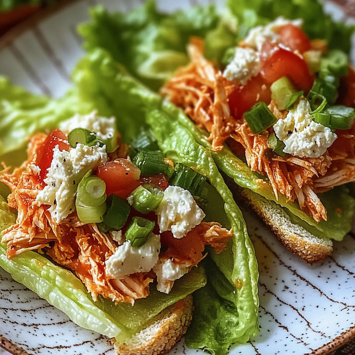 Buffalo Chicken Lettuce Wraps