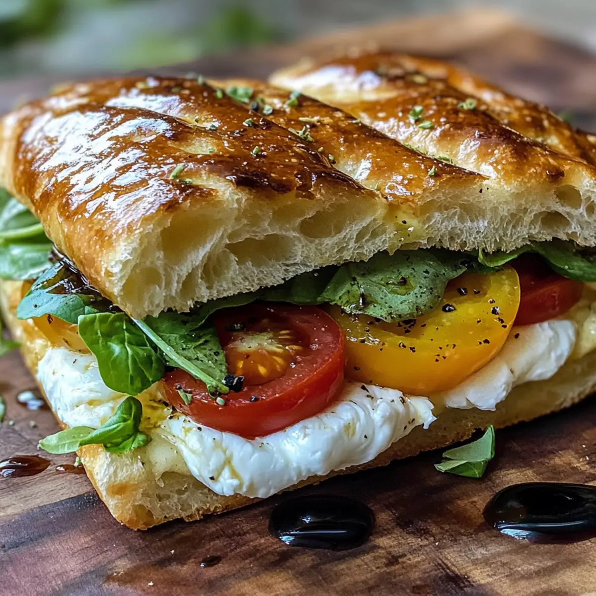 Burrata Italian Focaccia Sandwich