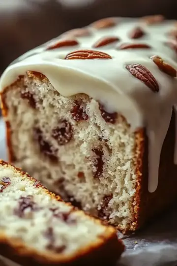 Butter Pecan Cake Loaf with Cream Cheese Icing