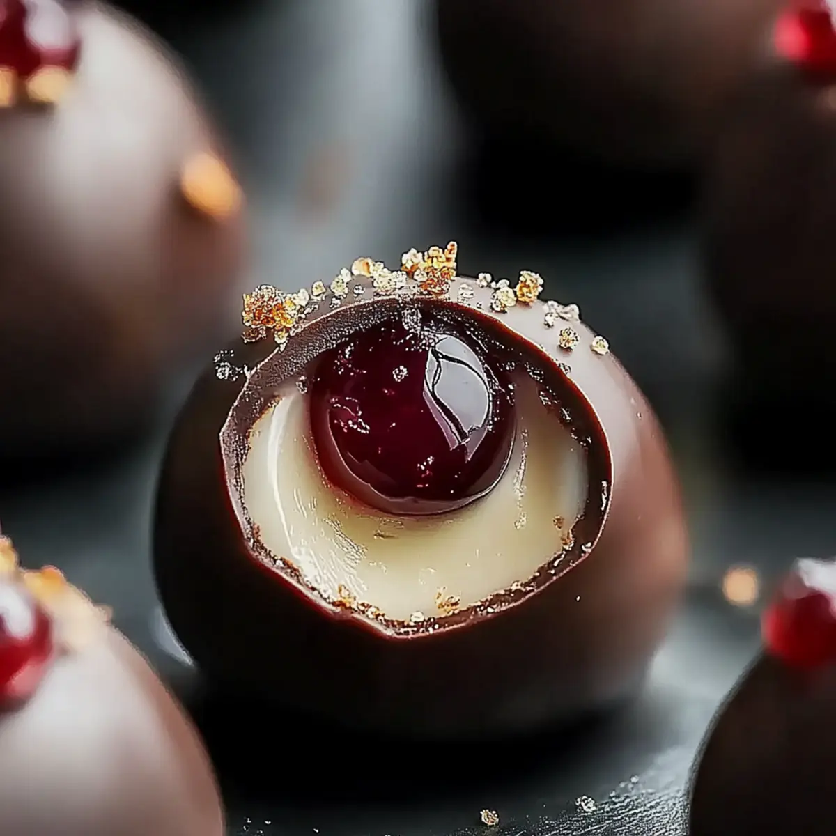 Chocolate Cherry Cheesecake Truffles