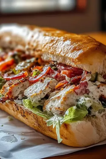 Chopped Chicken Bacon Ranch Sandwich