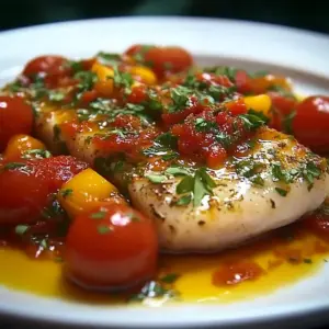 Cod Fillets with Cherry Tomato Sauce