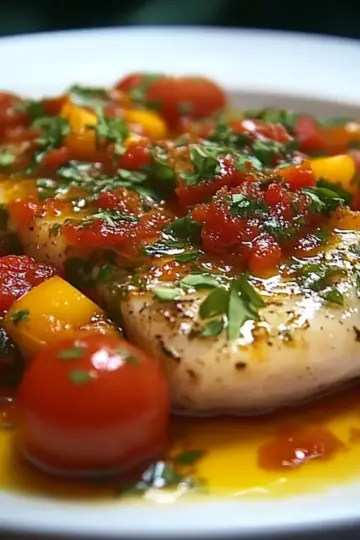 Cod Fillets with Cherry Tomato Sauce
