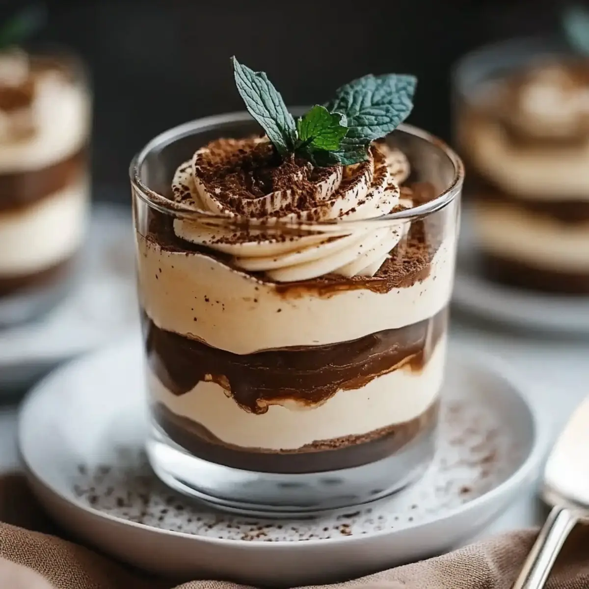 Coffee Protein Tiramisu Cups