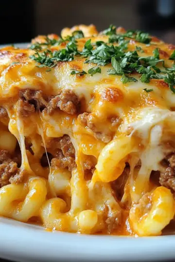 Cozy Mac and Cheese Meatloaf Casserole