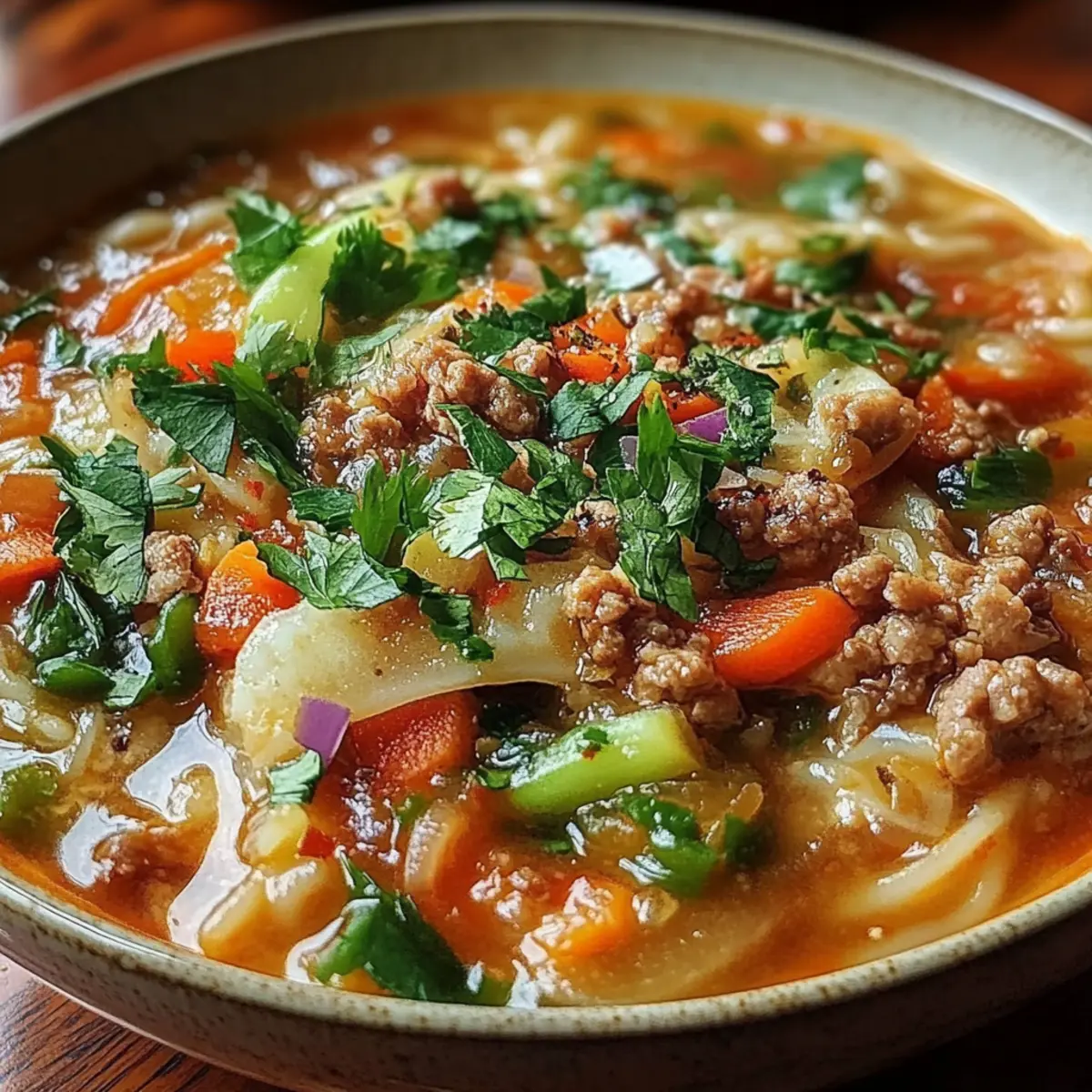 Cozy One-Pot Egg Roll Soup