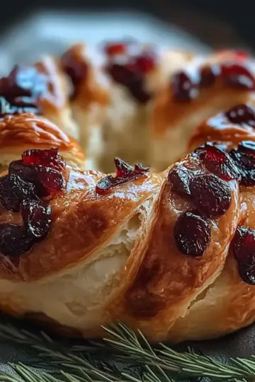 Cranberry Brie Crescent Ring