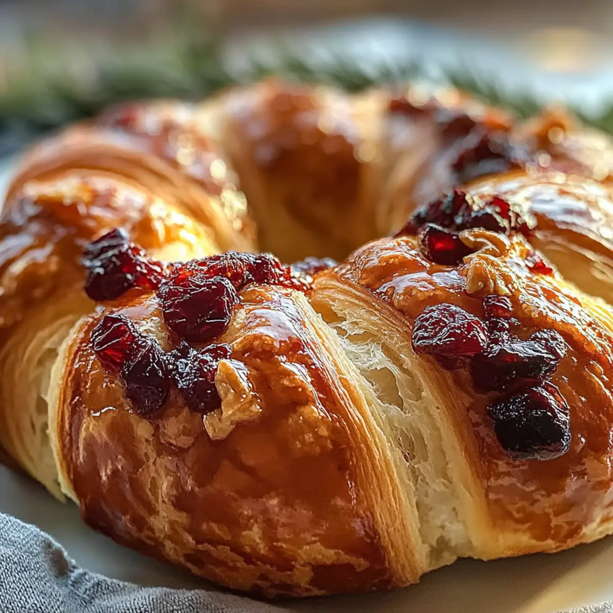 Cranberry Brie Crescent Ring
