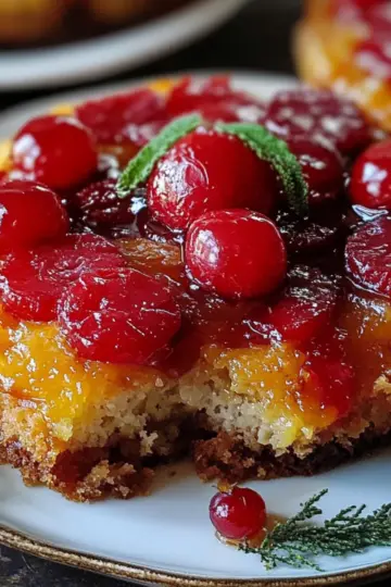 Cranberry Pineapple Upside-Down Cake