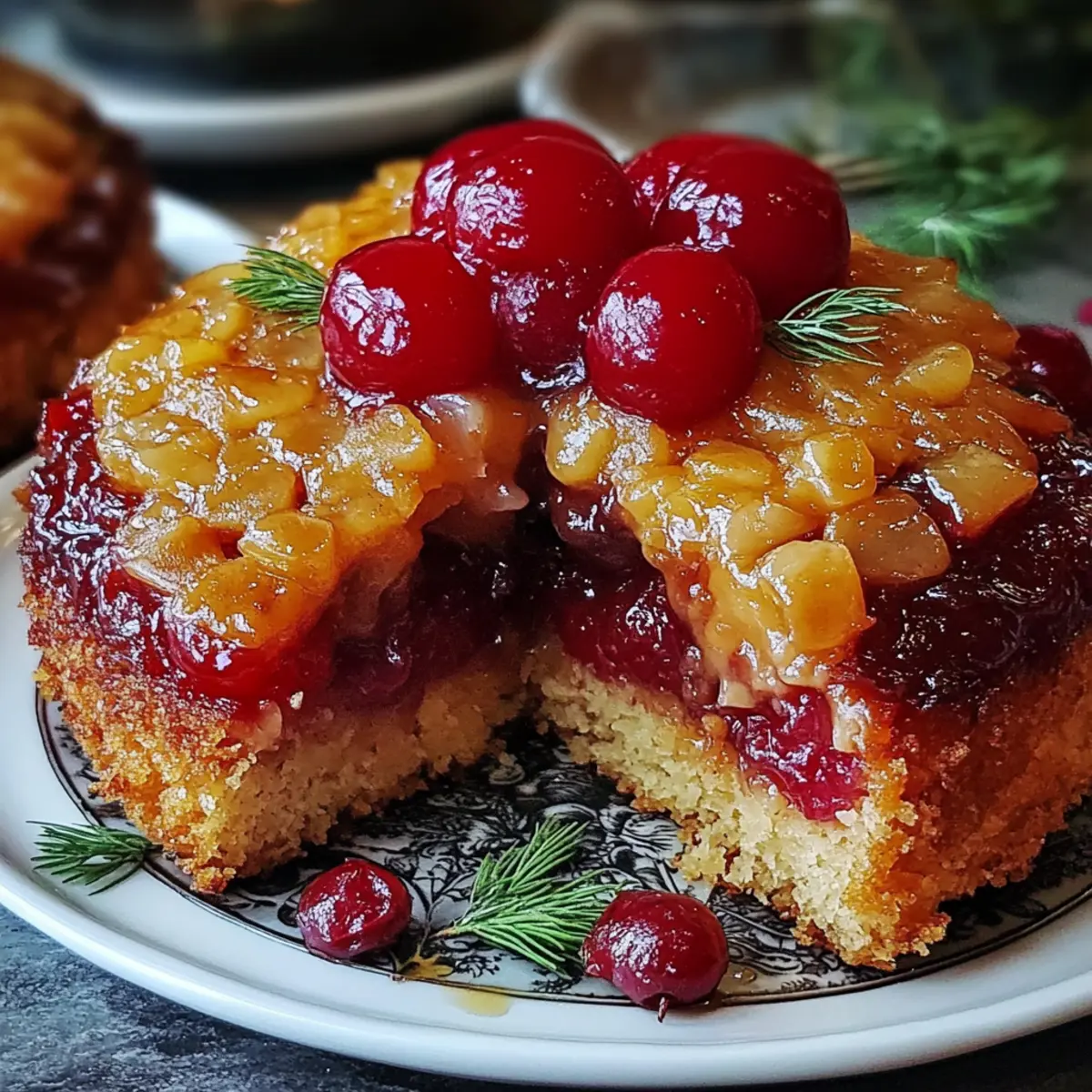 Cranberry Pineapple Upside-Down Cake