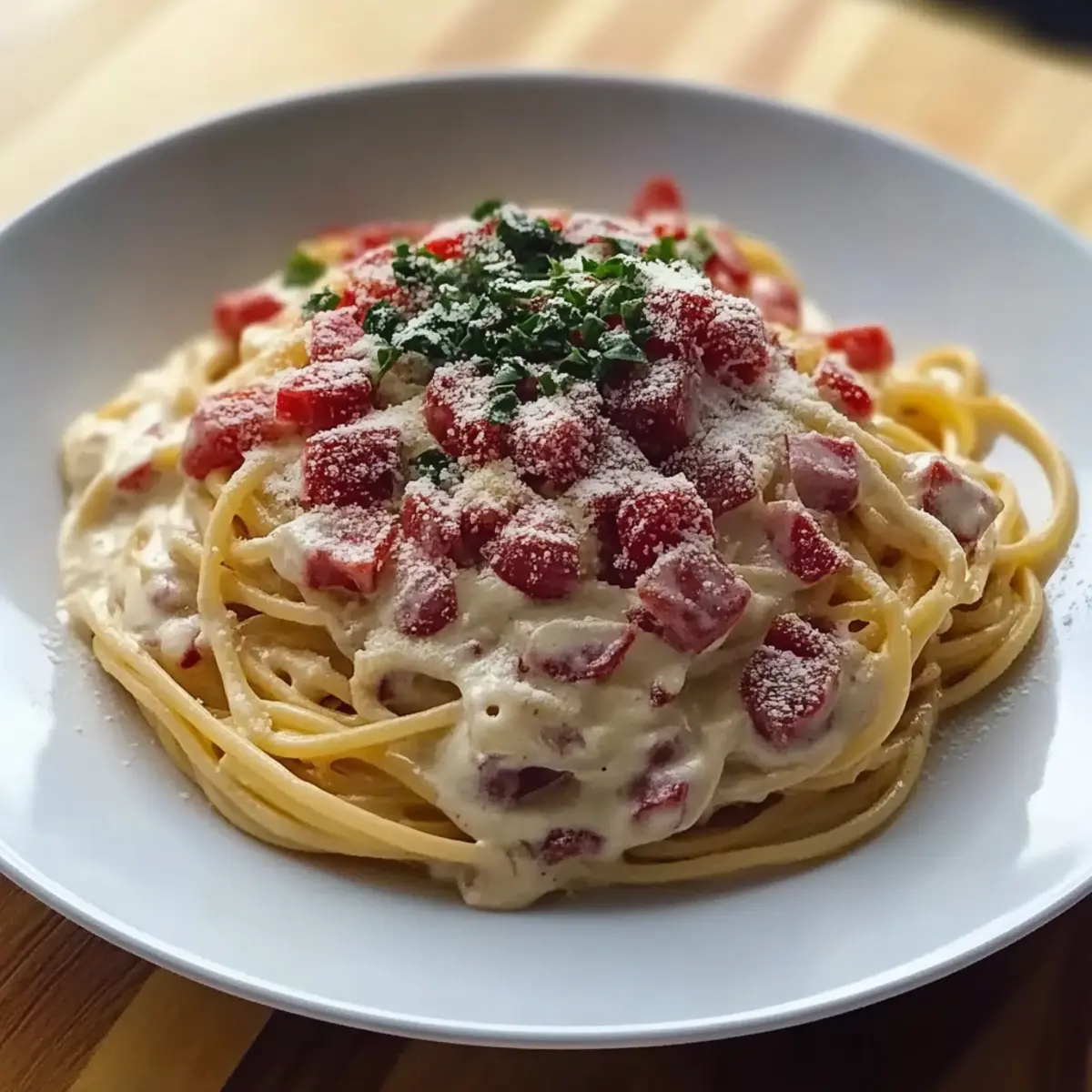 Cream Spaghetti with Bacon