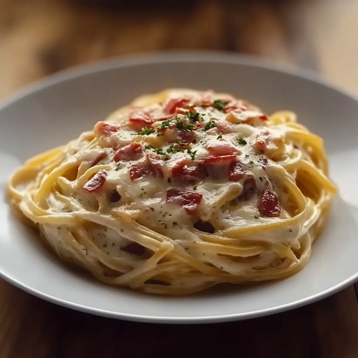 Cream Spaghetti with Bacon