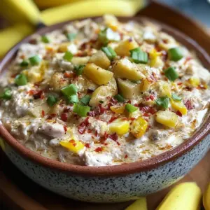Creamy Banana Pepper Chicken Dip
