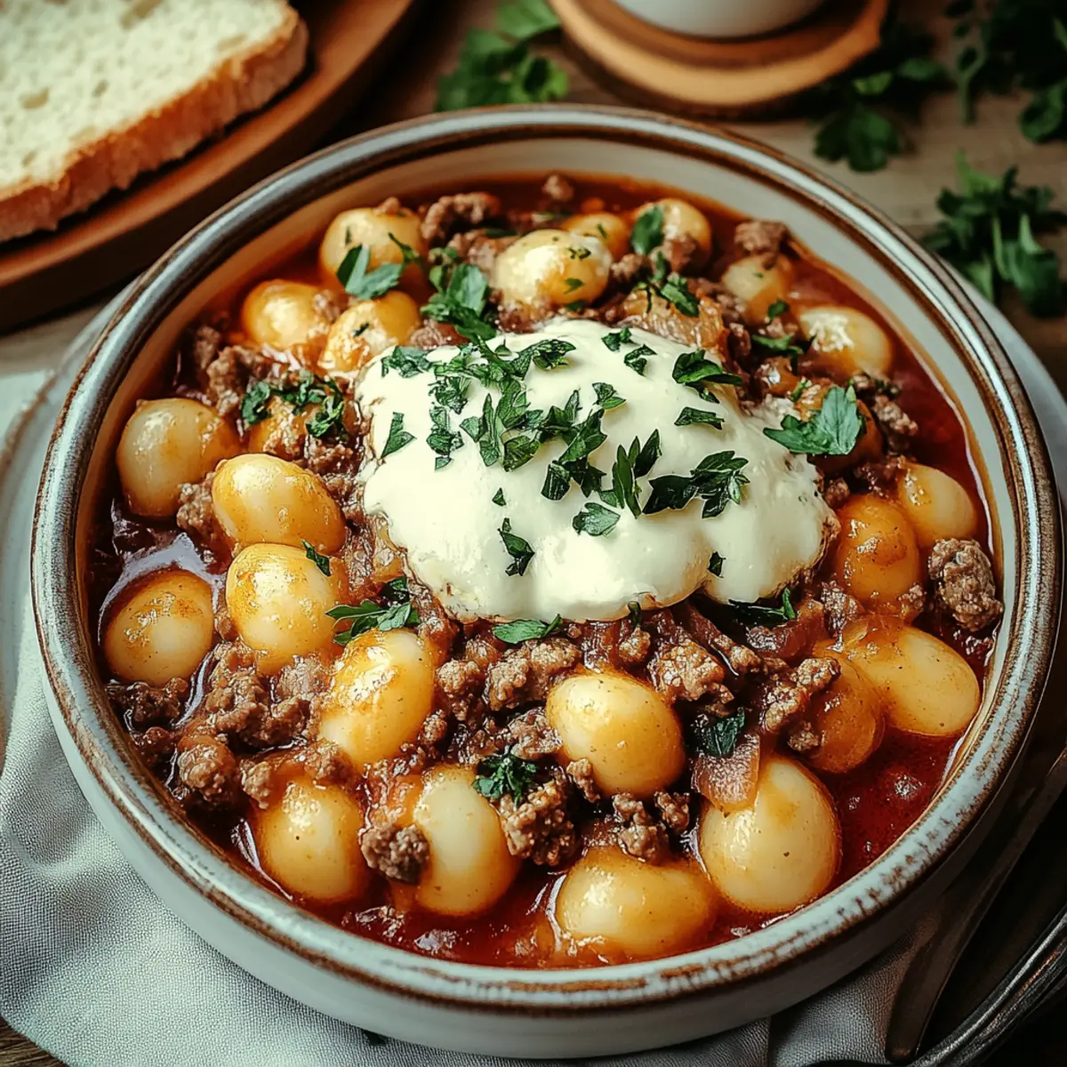 Creamy Beef and Shells