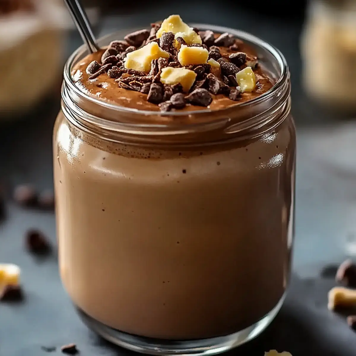 Creamy Chocolate Peanut Butter Protein Smoothie