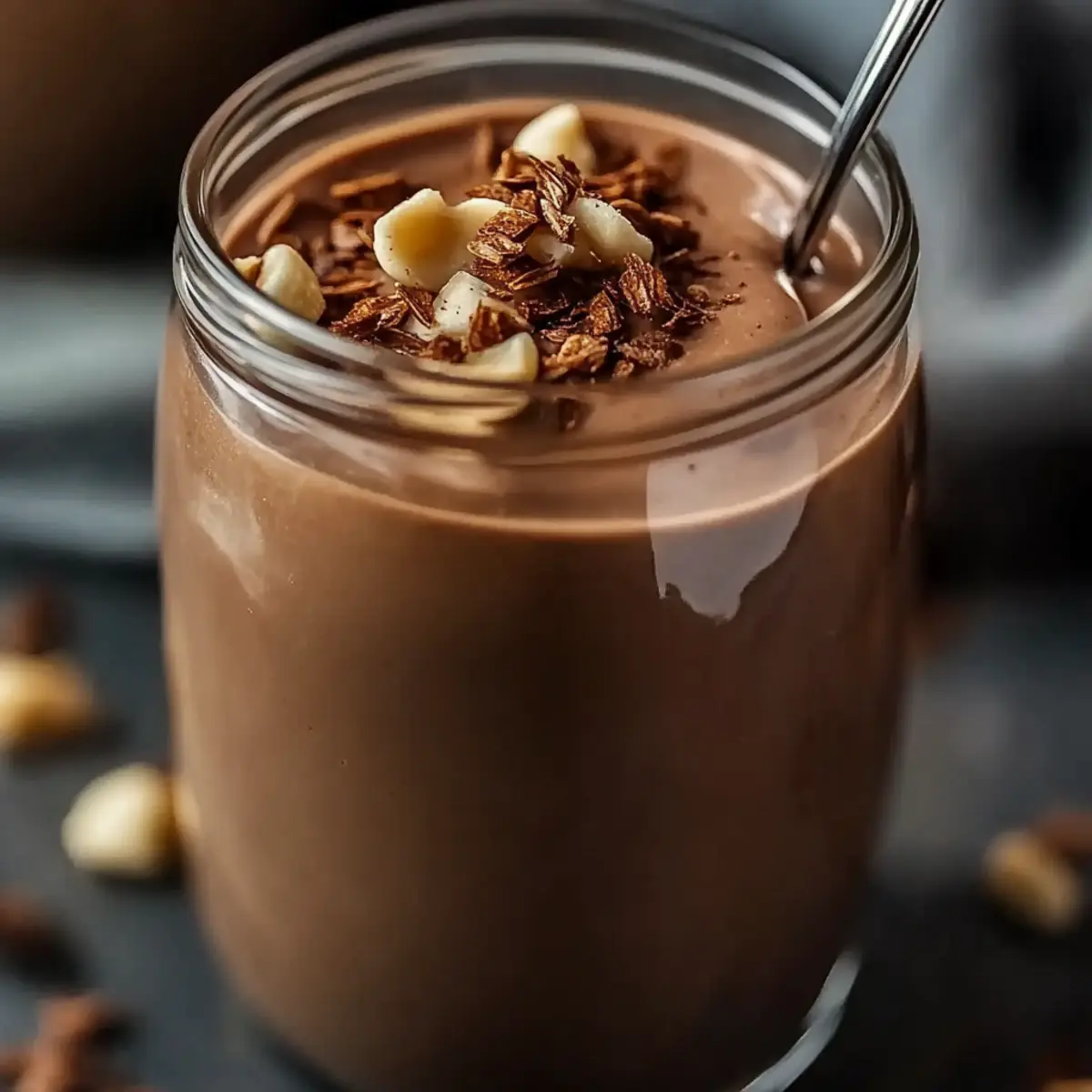 Creamy Chocolate Peanut Butter Protein Smoothie