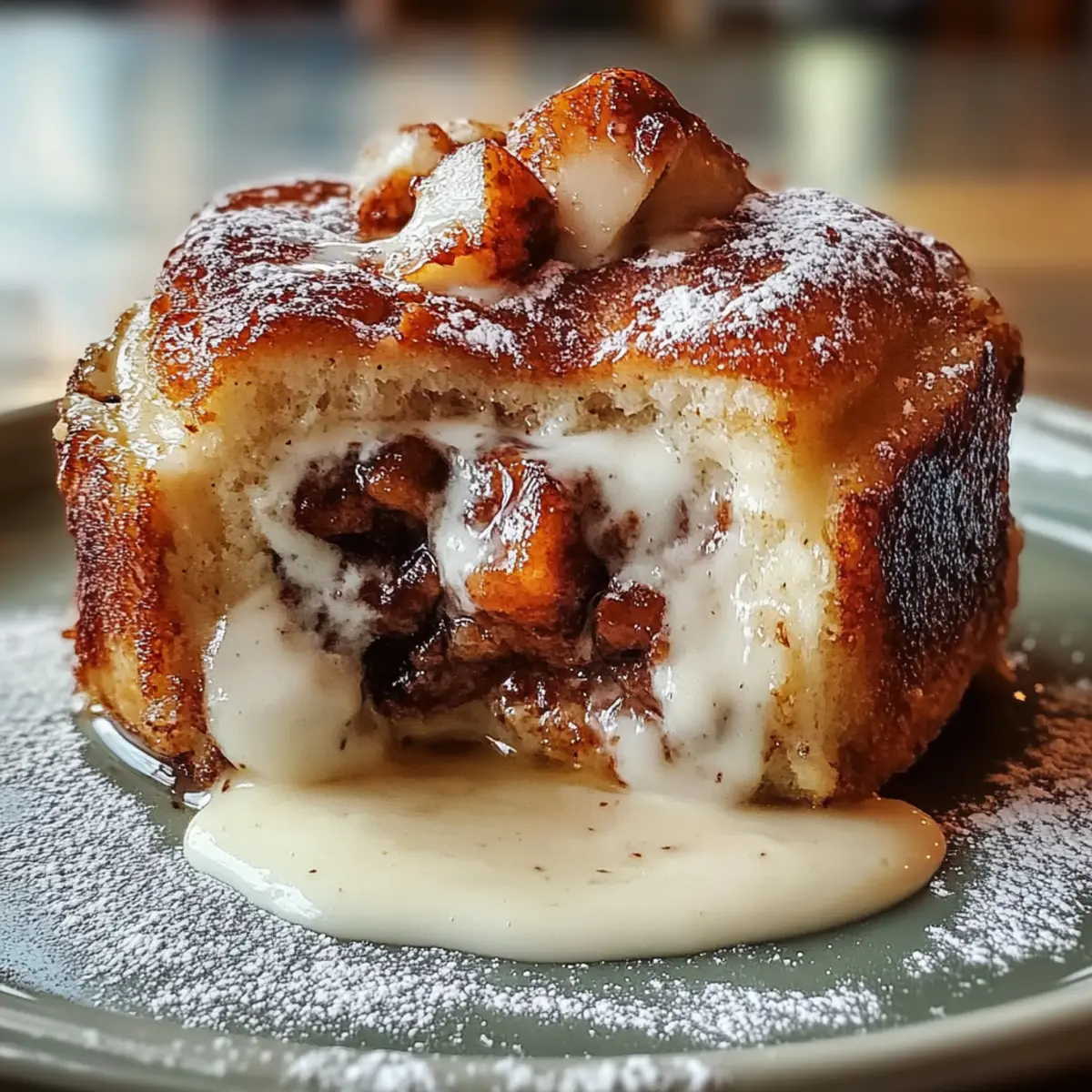 Creamy Eggnog Donut Bread Pudding