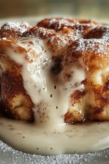 Creamy Eggnog Donut Bread Pudding