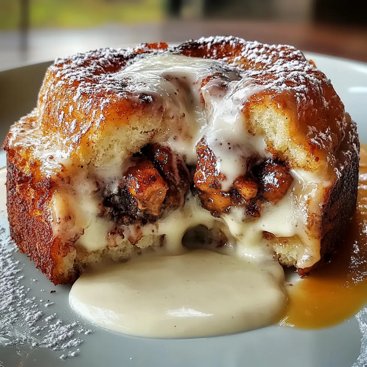 Creamy Eggnog Donut Bread Pudding
