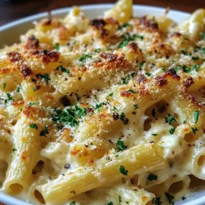 Creamy Garlic Parmesan Pasta Bake