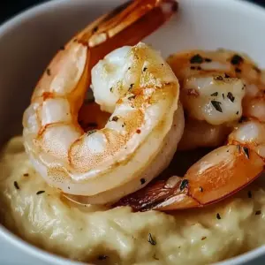 Creamy Garlic Shrimp Over Mashed Potatoes