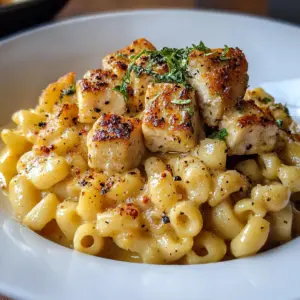 Creamy Honey Pepper Chicken Mac and Cheese