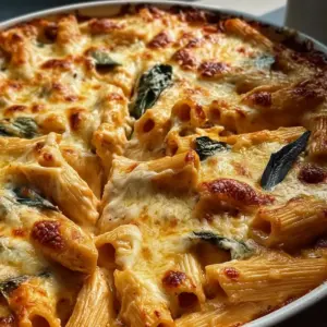 Creamy Pesto Chicken Pasta Bake