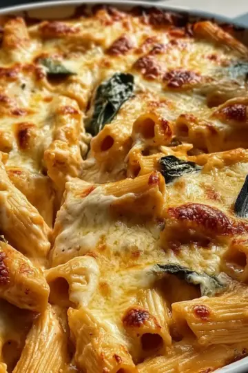 Creamy Pesto Chicken Pasta Bake