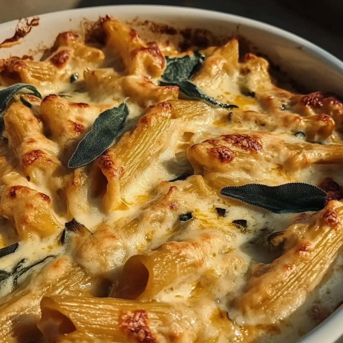 Creamy Pesto Chicken Pasta Bake