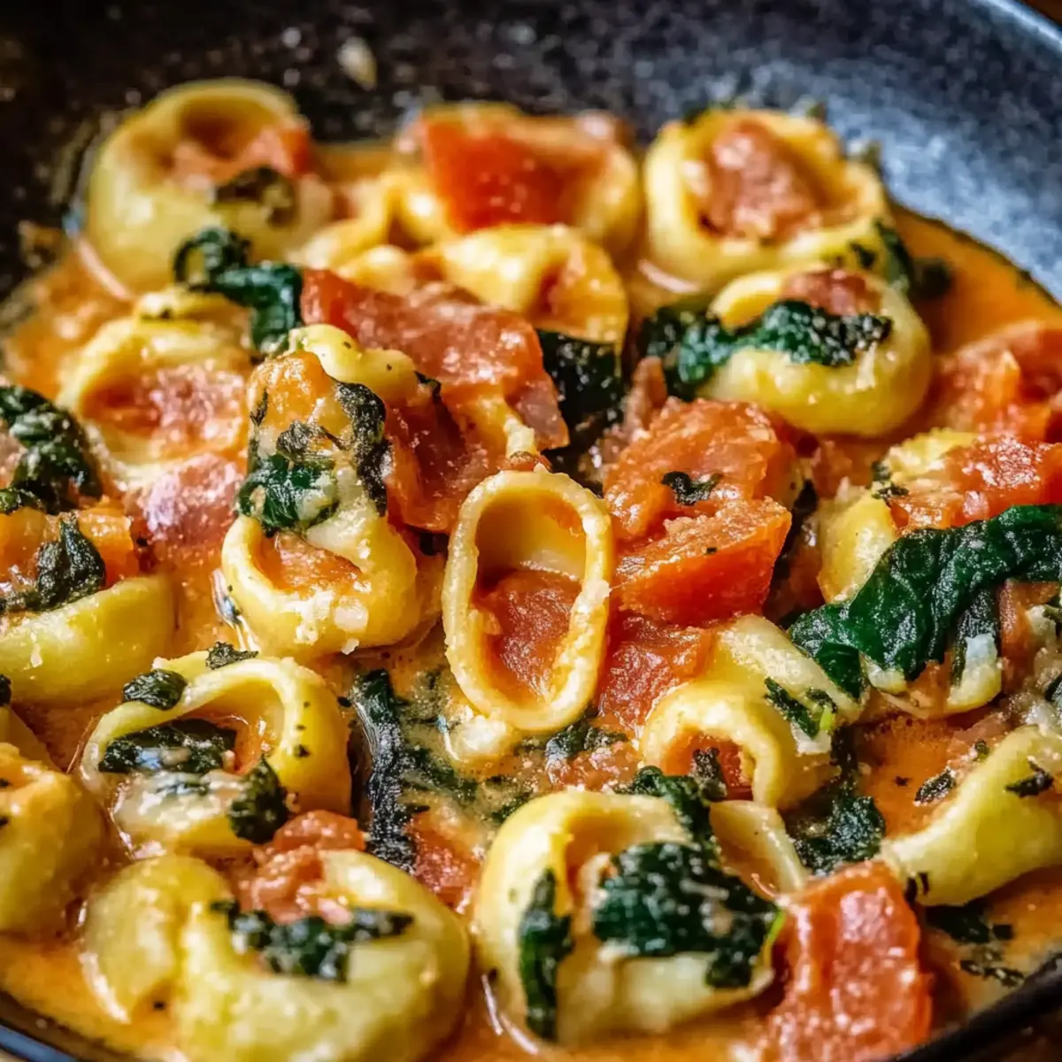 Creamy Spinach Tomato Tortellini