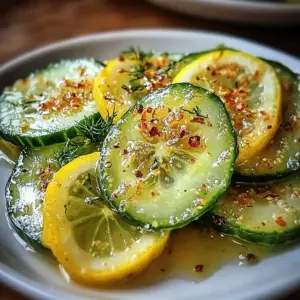 Crispy Cucumber Snack with Tangy Lemon Drizzle