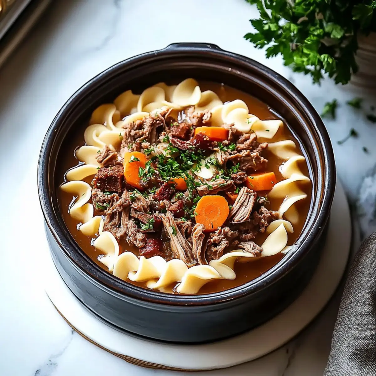 Crockpot Beef and Noodles