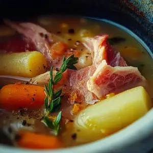 Crockpot Ham and Bean Soup