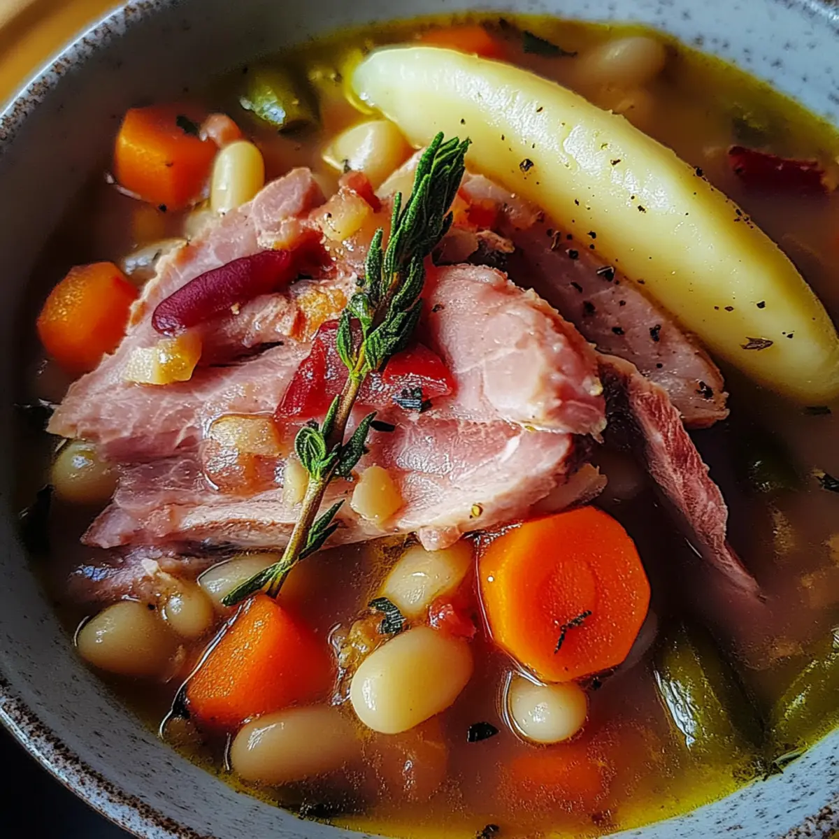 Crockpot Ham and Bean Soup