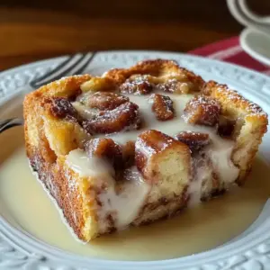 Festive Cinnamon Swirl Eggnog Bread Pudding