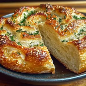 Garlic Herb Dutch Oven Bread