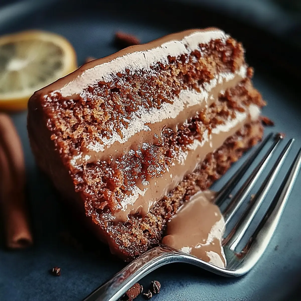 Gingerbread Cake with Cinnamon Molasses Frosting